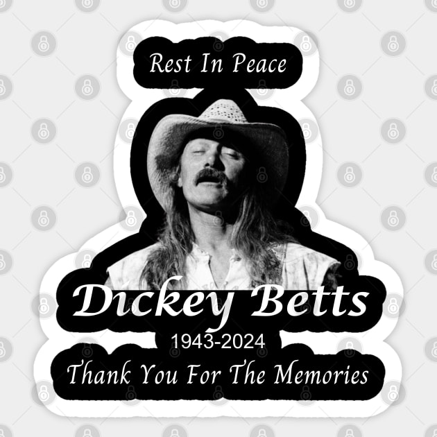 Dickey Betts Sticker by Bouteeqify